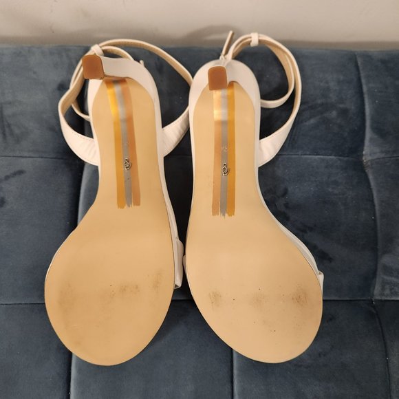 Worn Once - Sam Edelman Jade Ankle Strap Sandal White, size 8.5 - Picture 8 of 10